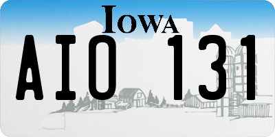 IA license plate AIO131