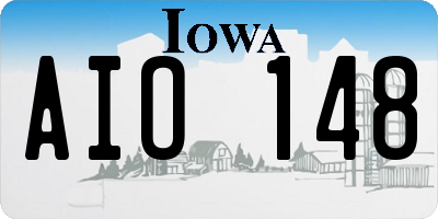 IA license plate AIO148