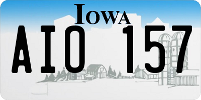 IA license plate AIO157