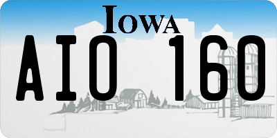 IA license plate AIO160