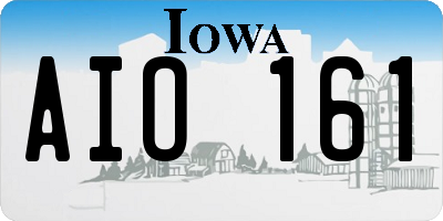 IA license plate AIO161