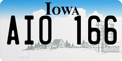 IA license plate AIO166