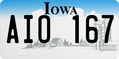 IA license plate AIO167