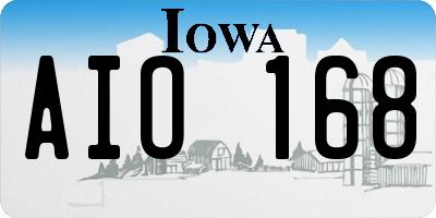 IA license plate AIO168