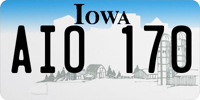 IA license plate AIO170