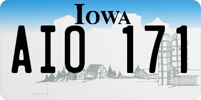 IA license plate AIO171