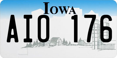 IA license plate AIO176