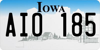 IA license plate AIO185
