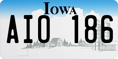 IA license plate AIO186