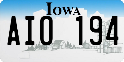 IA license plate AIO194