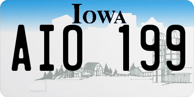 IA license plate AIO199