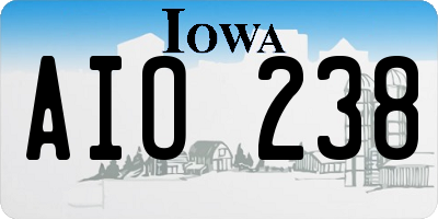 IA license plate AIO238