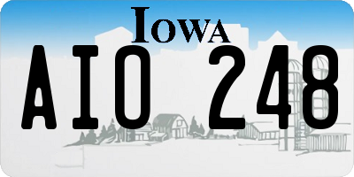 IA license plate AIO248
