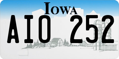 IA license plate AIO252