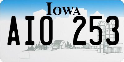 IA license plate AIO253