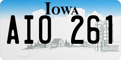 IA license plate AIO261