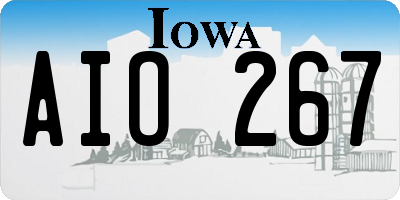 IA license plate AIO267