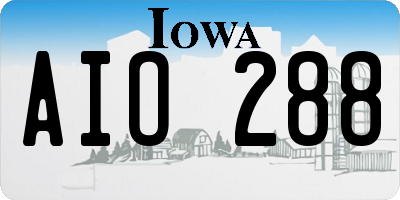 IA license plate AIO288
