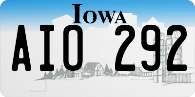 IA license plate AIO292