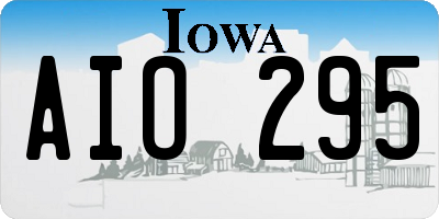 IA license plate AIO295