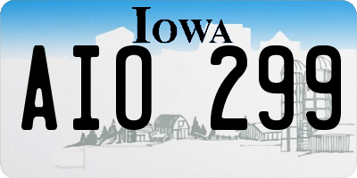 IA license plate AIO299