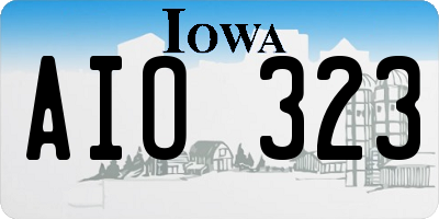 IA license plate AIO323