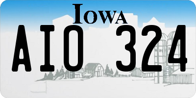 IA license plate AIO324
