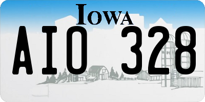 IA license plate AIO328