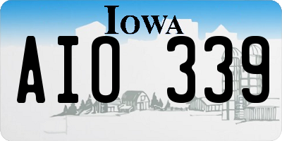 IA license plate AIO339