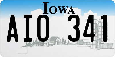 IA license plate AIO341