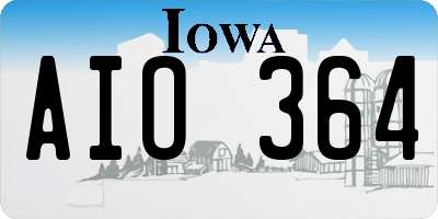 IA license plate AIO364