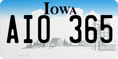 IA license plate AIO365