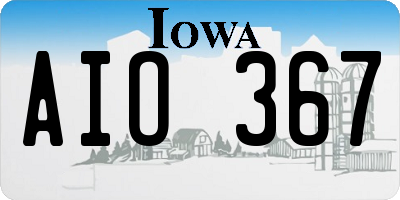 IA license plate AIO367