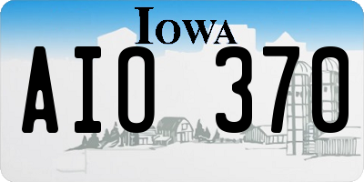 IA license plate AIO370