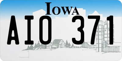 IA license plate AIO371