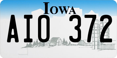 IA license plate AIO372
