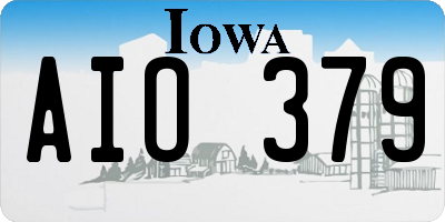 IA license plate AIO379