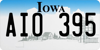 IA license plate AIO395