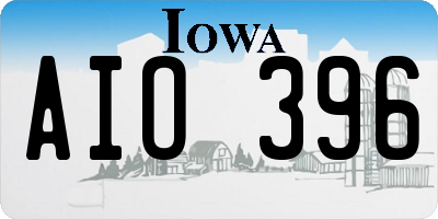 IA license plate AIO396