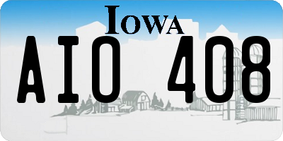 IA license plate AIO408