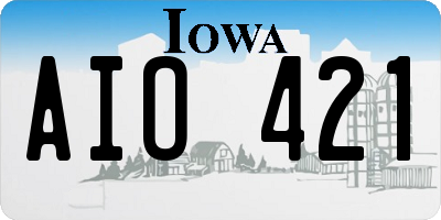 IA license plate AIO421