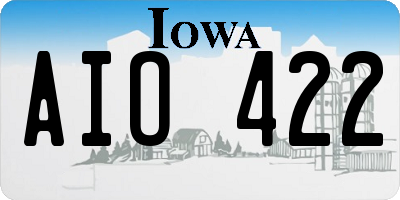 IA license plate AIO422