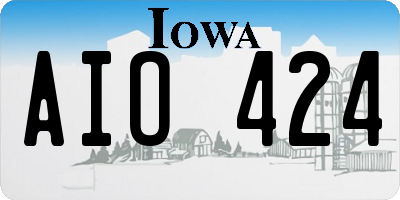 IA license plate AIO424