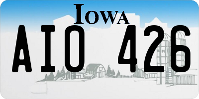 IA license plate AIO426