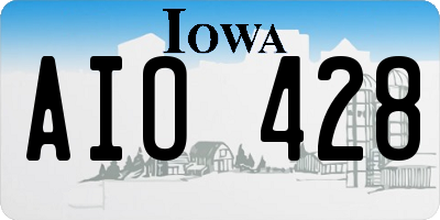 IA license plate AIO428
