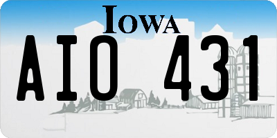 IA license plate AIO431