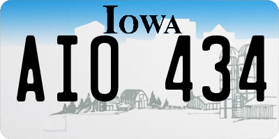 IA license plate AIO434