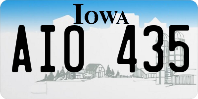 IA license plate AIO435