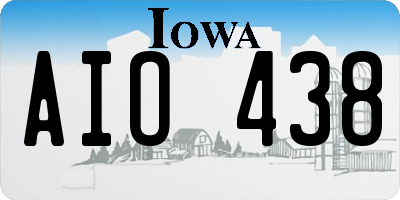 IA license plate AIO438