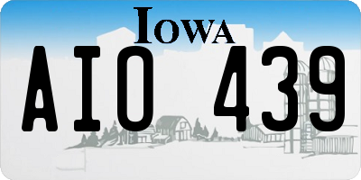 IA license plate AIO439